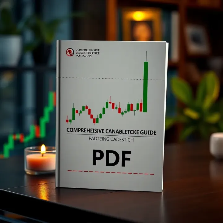 PDF guide cover illustrating candlestick patterns for trading strategies