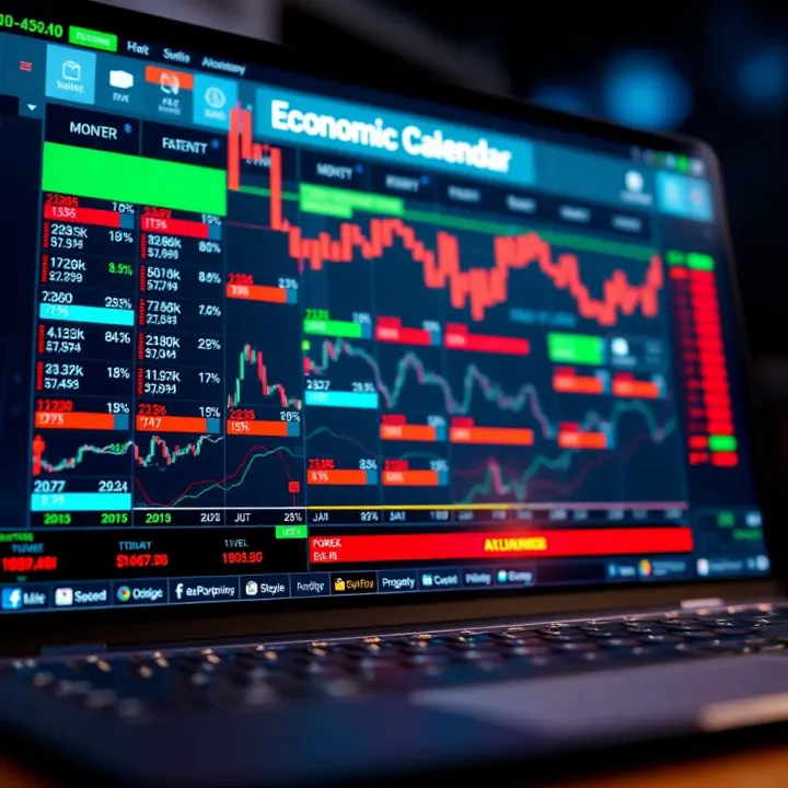 Overview of Forex Economic Calendar and Market Events Economic calendar interface showing upcoming forex market events and their impact levels