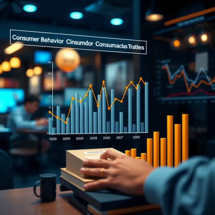 Graph depicting consumer behavior trends in various market segments