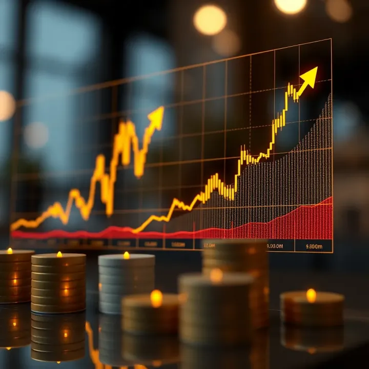 Graph showing investment growth from copy trading strategy
