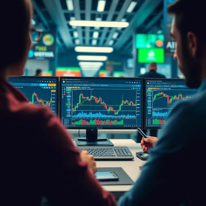 Visual representation of digital platforms showcasing copy trading opportunities and investor interactions