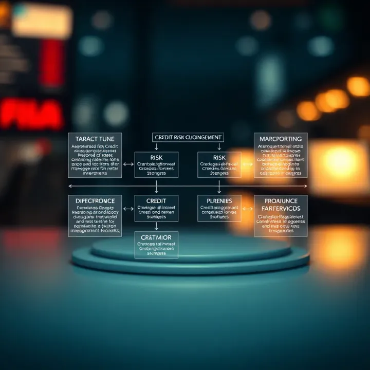 Diagram illustrating credit risk management strategies and compliance framework