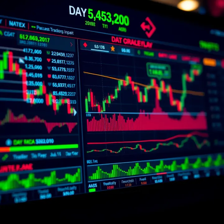 Chart illustrating common day trading strategies and risk management techniques