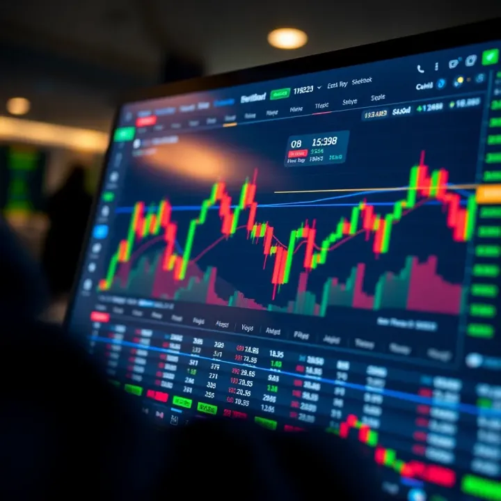 Forex trading platform interface showing demo account features and currency charts