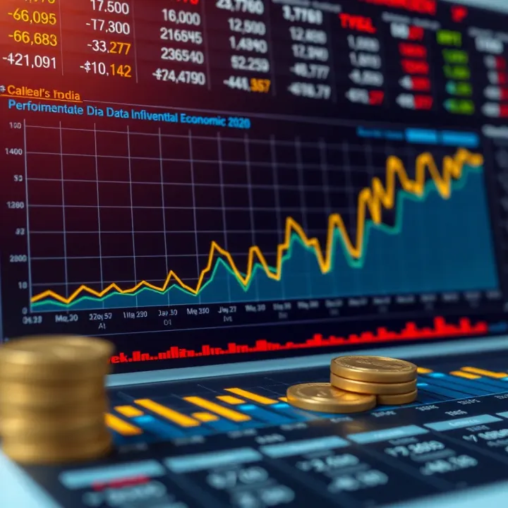 Chart showing trends and fluctuations in economic data influencing investment strategies