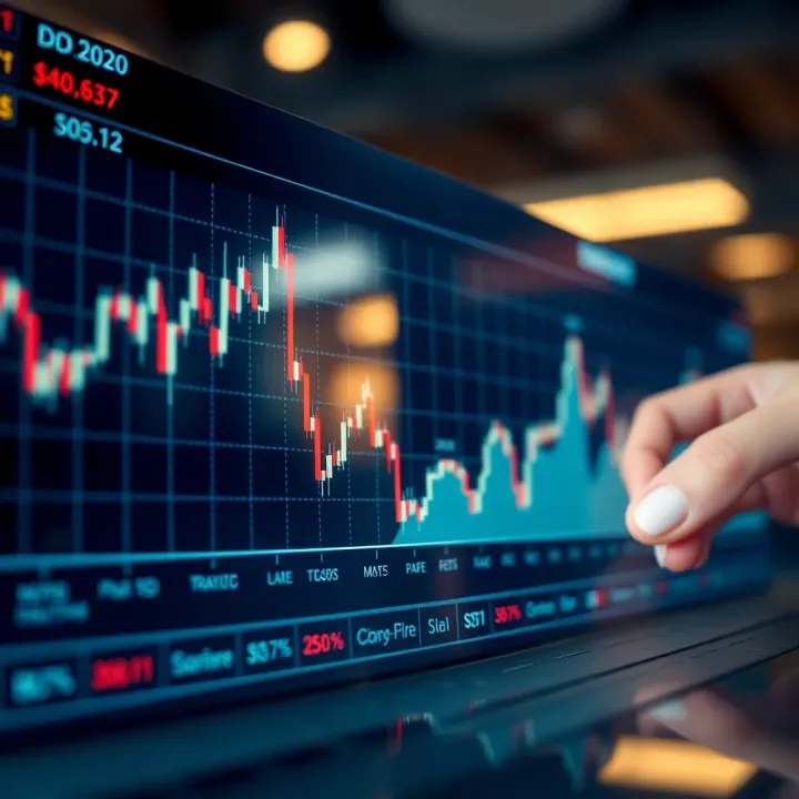 Graph showing market trends influenced by economic indicators and data releases