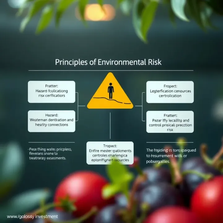 Principles of Environmental Risk Management Diagram illustrating principles of environmental risk management including hazard identification and control measures