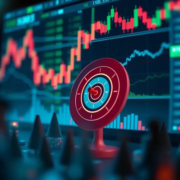 Effective Strategies for Binary Options Trading Illustration of financial strategy planning with charts and target symbols