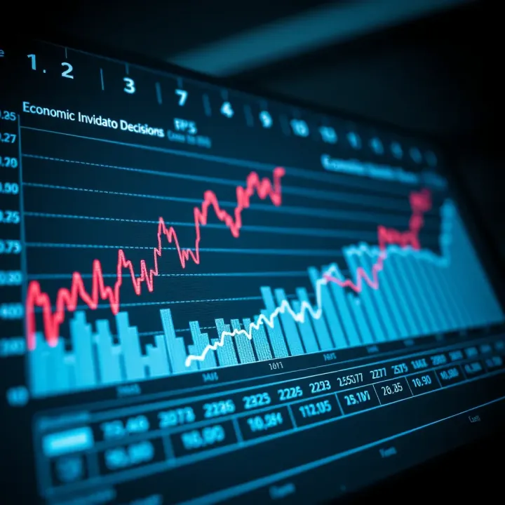 Graph showing trends and data points of economic indicators impacting investment decisions