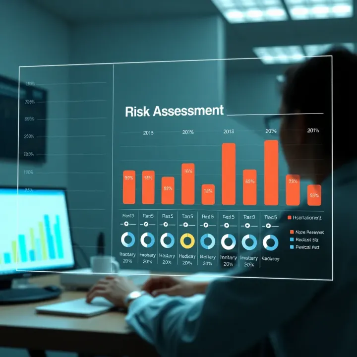 Graphical representation of risk assessment in healthcare setting