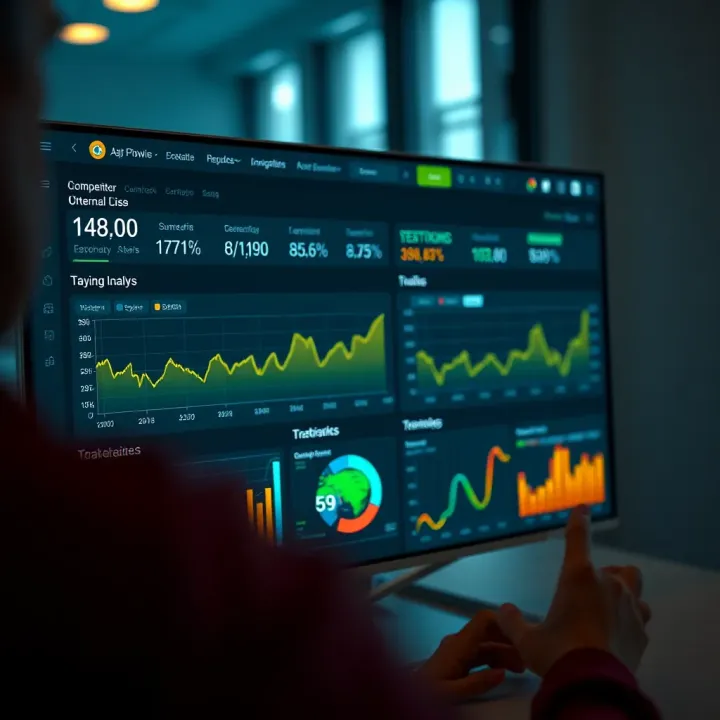 Dashboard displaying competitor data, market trends, and business opportunity insights