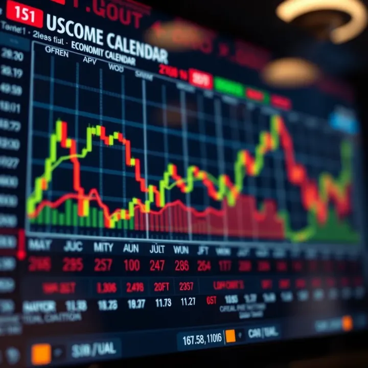 Chart depicting market reactions to US economic data releases