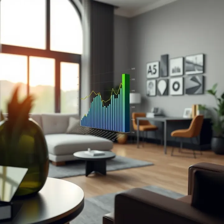 Consumer Insights and Market Dynamics in Interior Design Graph illustrating consumer behavior and market dynamics in the interior design sector