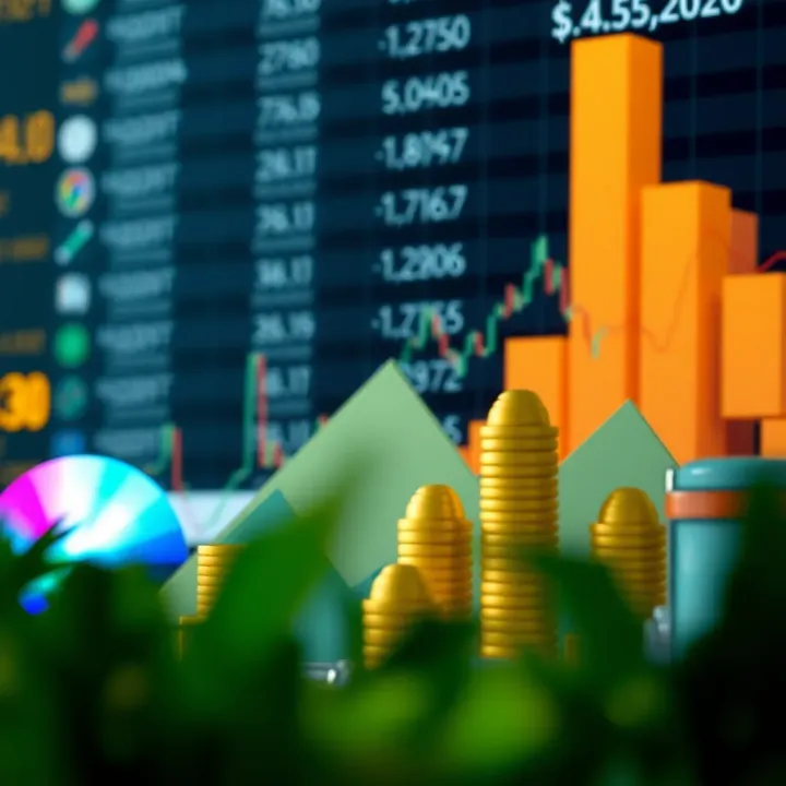 Illustration of a diversified portfolio with various stock icons to symbolize risk management