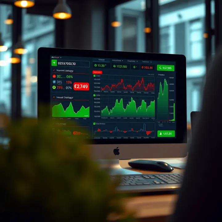 Investment Strategy and Risk Considerations in Copy Trading Illustration of a secure digital interface displaying investment strategies and risk management indicators