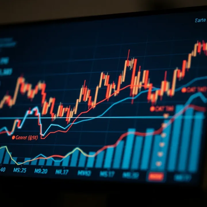 Graph showing labor market trends with rising and falling data points