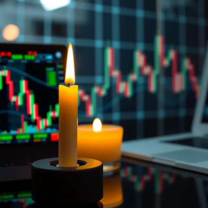 Illustration of common candlestick patterns used in financial technical analysis showing bullish and bearish trends
