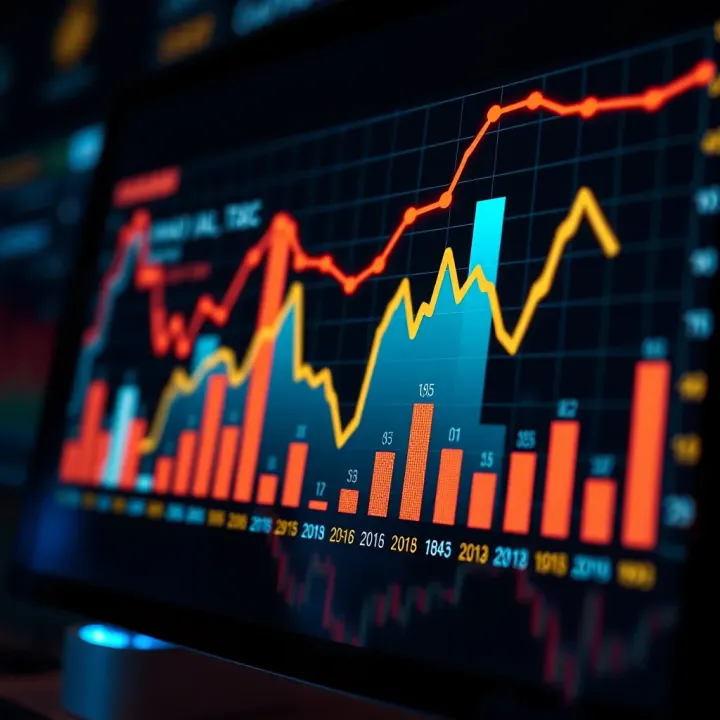 Graph illustrating market trends and competitive analysis