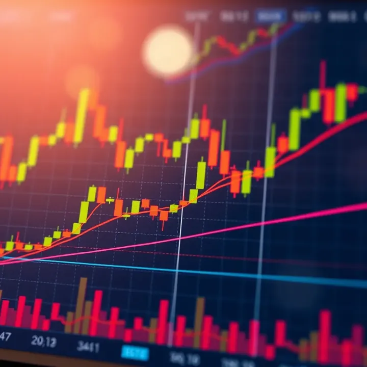 Graph illustrating market movement interpretation with support and resistance levels highlighted