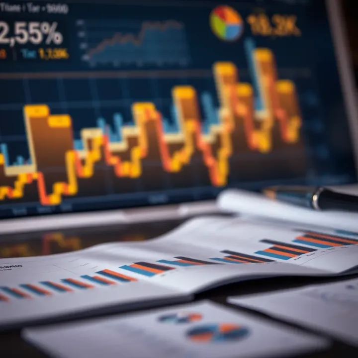 Analyzing Market Trends for Strategic Business Decisions Graph depicting market trends and data interpretation for strategic decisions