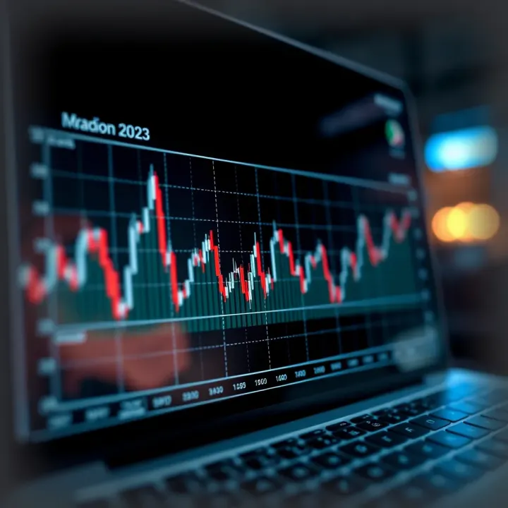 Graph depicting market trends influenced by significant economic announcements