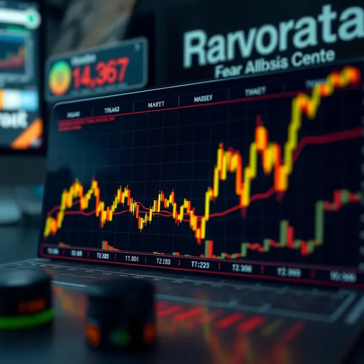 Graph showing market trends influenced by economic events and data releases