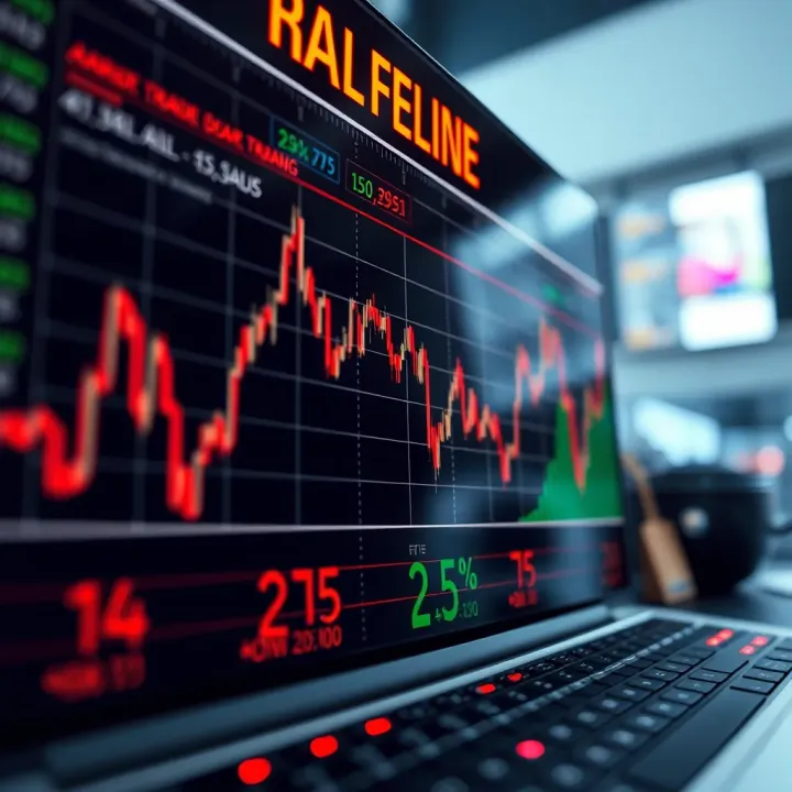 Graph illustrating market volatility and key periods for binary options trading