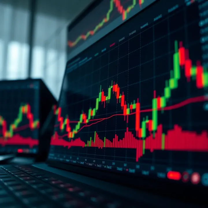 Price action candlestick chart showing market trends without traditional indicators