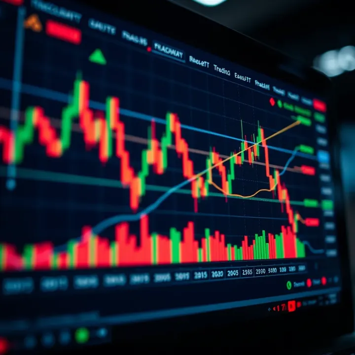 Chart illustrating practical application of trading strategies in binary options market
