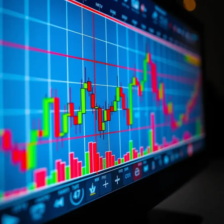 Graph displaying candlestick patterns used in price action trading analysis