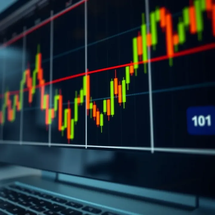 Candlestick chart illustrating key price action patterns