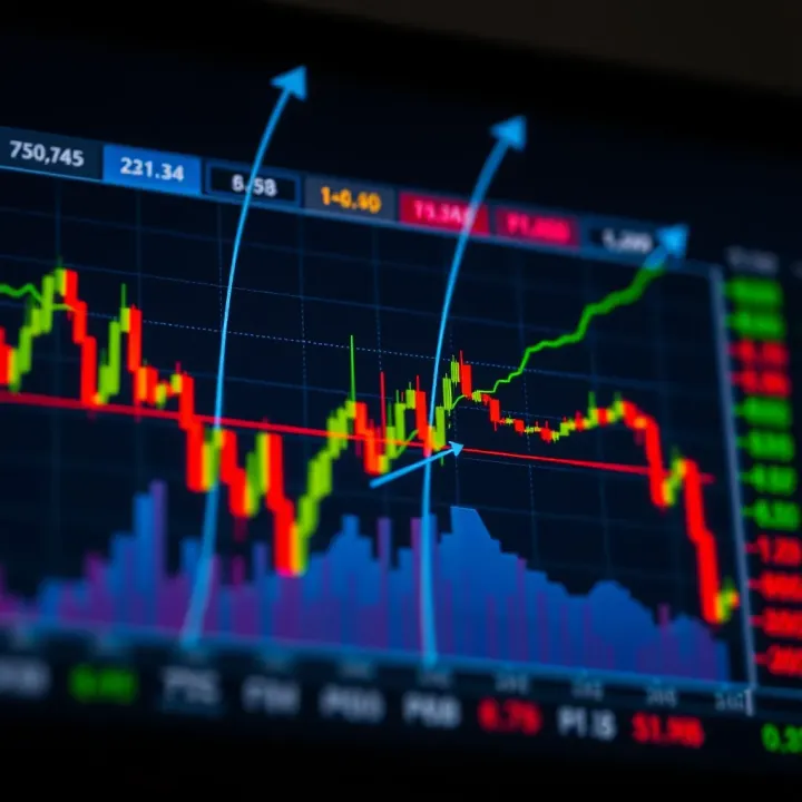 Graph illustrating natural price movements and trading decisions based on Price Action