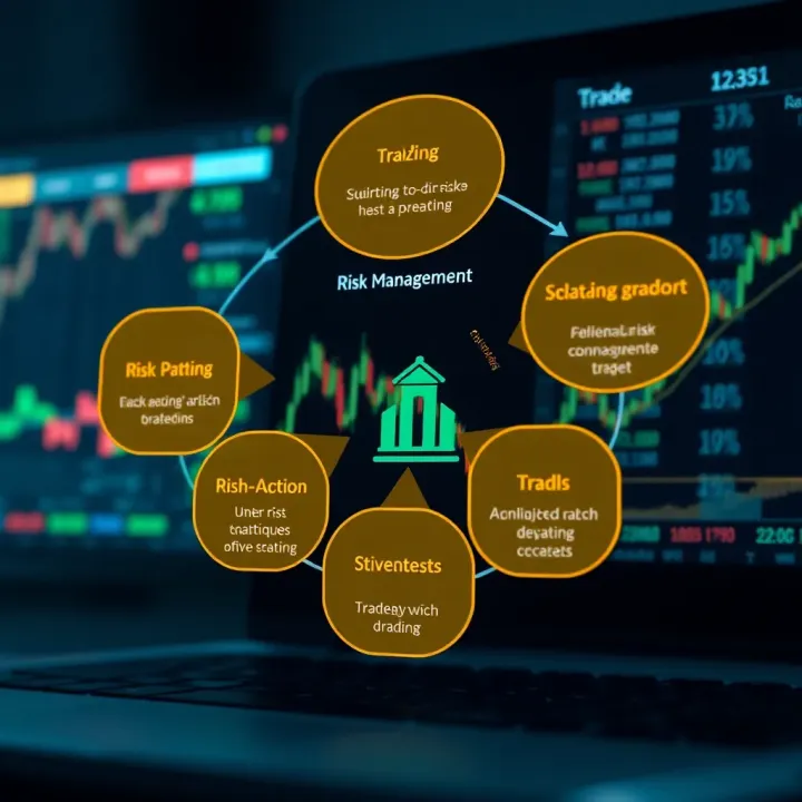 Diagram illustrating risk management techniques in binary options trading