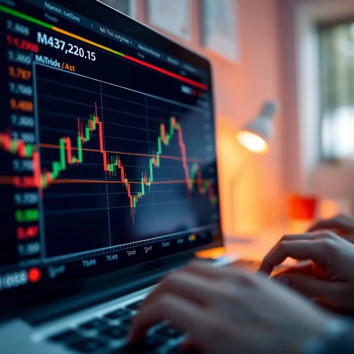 Chart displaying risk management and strategy adjustment using Martingale method in binary options