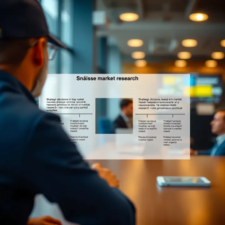 Strategic Decisions Informed by Market Research Diagram depicting strategic decision making based on market research insights and practical examples