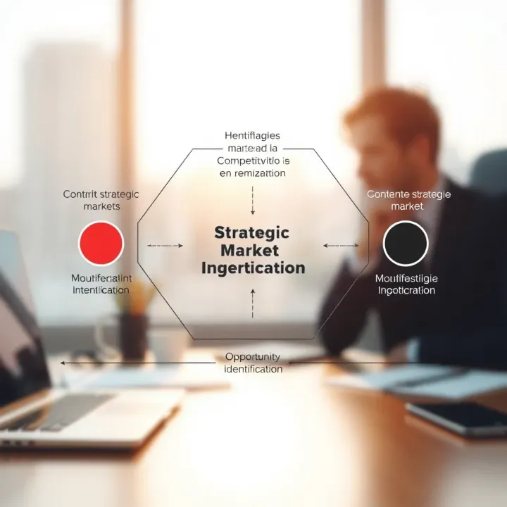 Diagram showing strategic market positioning and opportunity identification