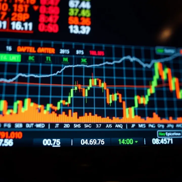 Graph showing rapid price fluctuations in binary options trading