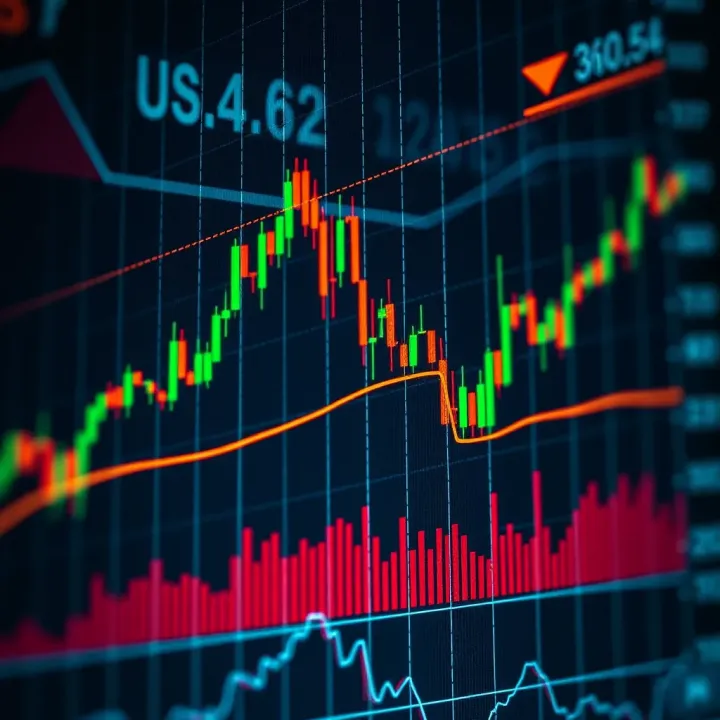 Graph showing real-time price movements highlighting support and resistance levels in trading