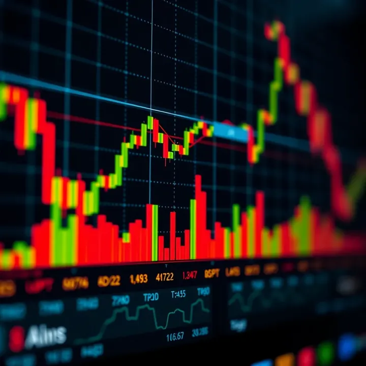Technical analysis chart illustrating trend lines and market indicators for binary options strategies
