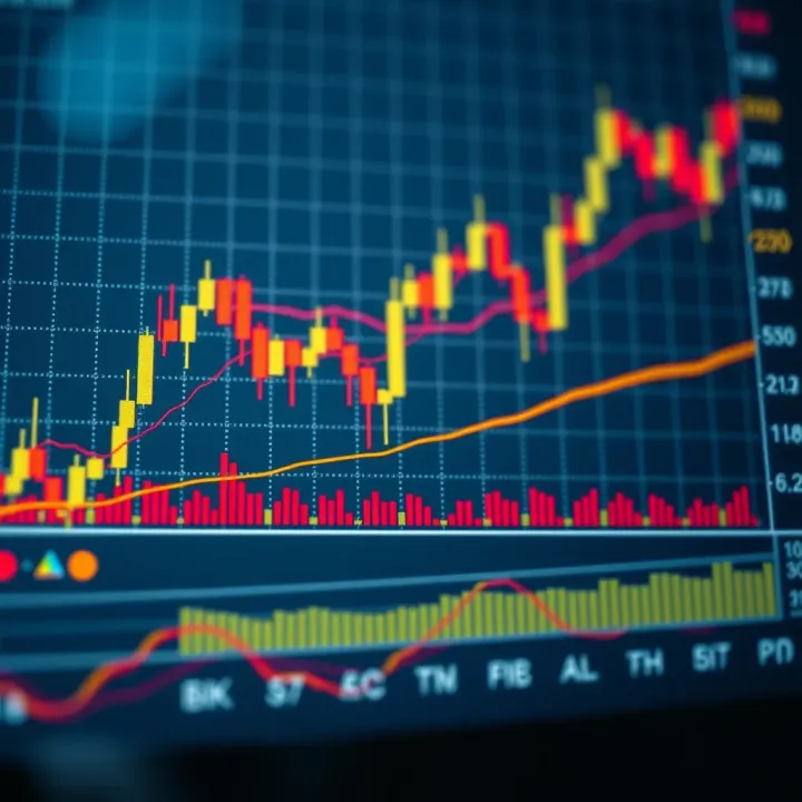 Graph illustrating trend direction confirmation with candlestick patterns and risk management indicators