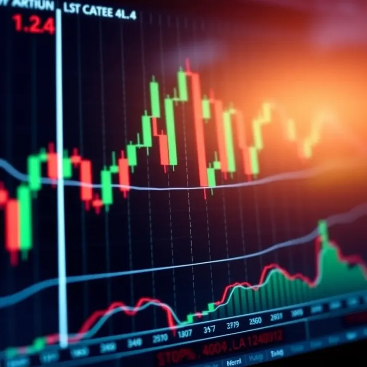 Graph showcasing candlestick patterns used in price action trading