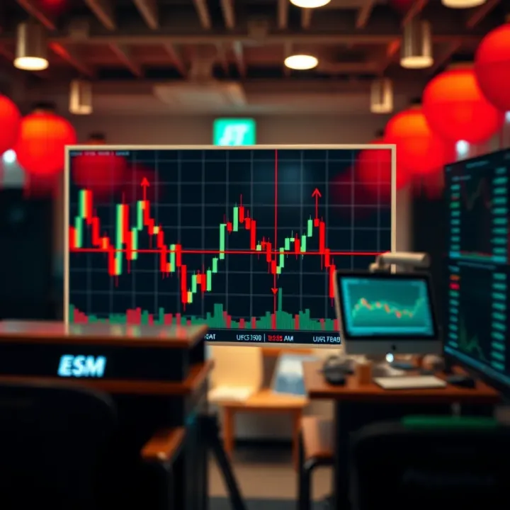Technical illustration of price movements highlighting entry and exit signals in trading